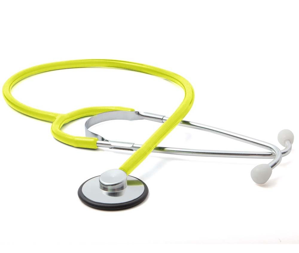 Stethoscope Nurse General Exam Proscope™ 660 Neon Yellow 1-Tube 21 Inch Tube Single Sided Chestpiece by American Diagnostic Corporation  ID 660NY